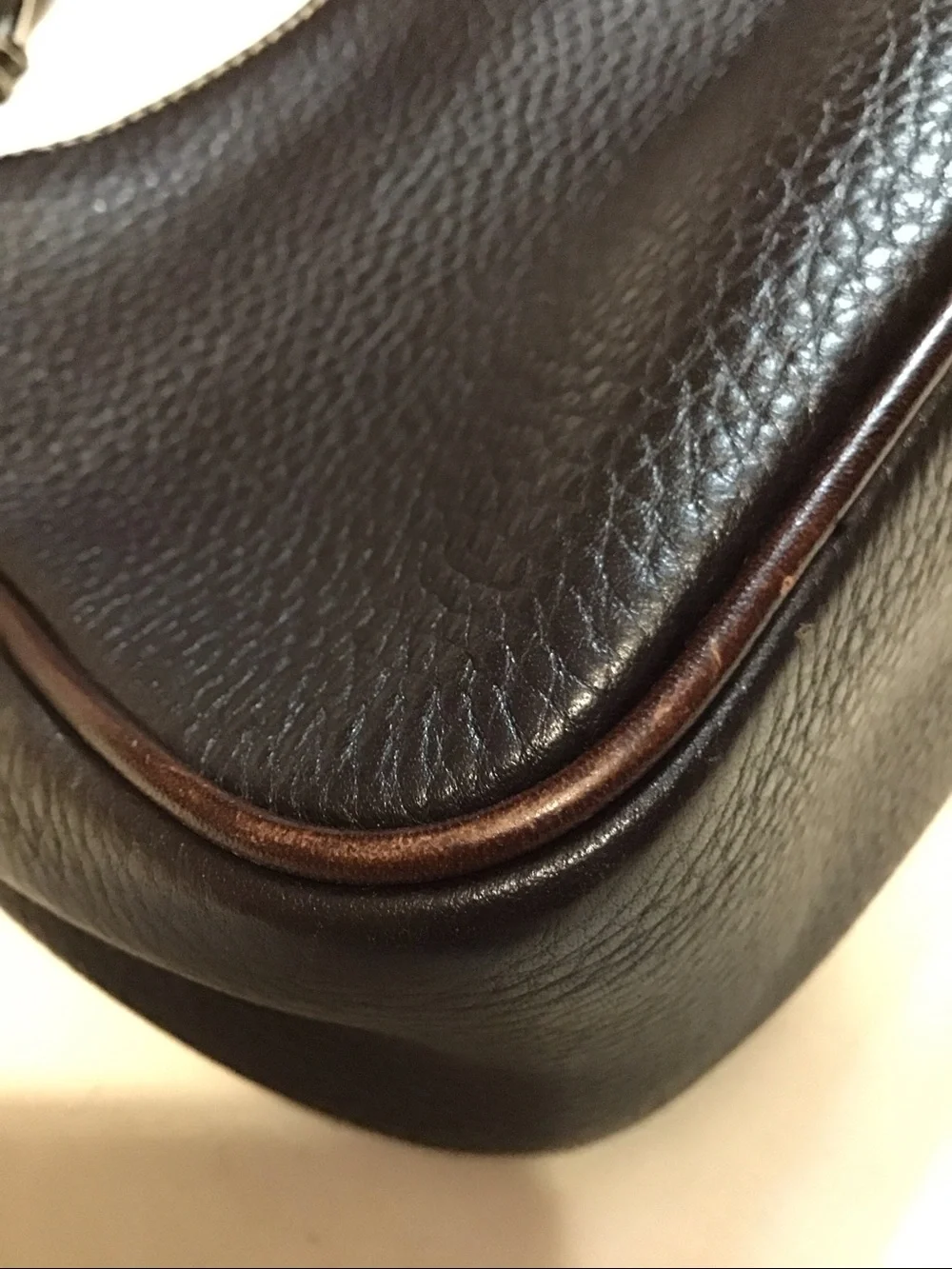 Dooney & Bourke Hobo Bag, Lined, Black Pebbled Leather